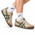 Onitsuka Tiger Retro Low Top Beige Green Gum Unisex Shoes Style 08 main angled pair view
