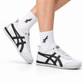 Onitsuka Tiger Retro Low Top White Black Unisex Shoes Style 09 main angled pair view