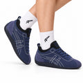Onitsuka Tiger Low Profile Runner Navy Line Art Unisex Shoes Style 34 main angled pair view