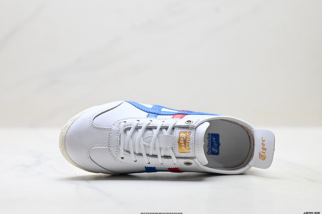 Onitsuka Tiger Retro Low Top White Blue Red Unisex Shoes Style 10 detail view 3