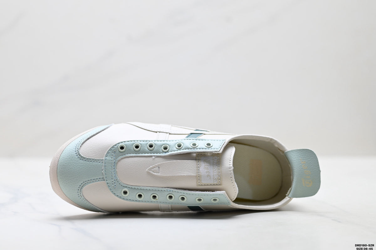 Onitsuka Tiger Retro Low Top White Light Blue Unisex Shoes Style 16 detail view 3