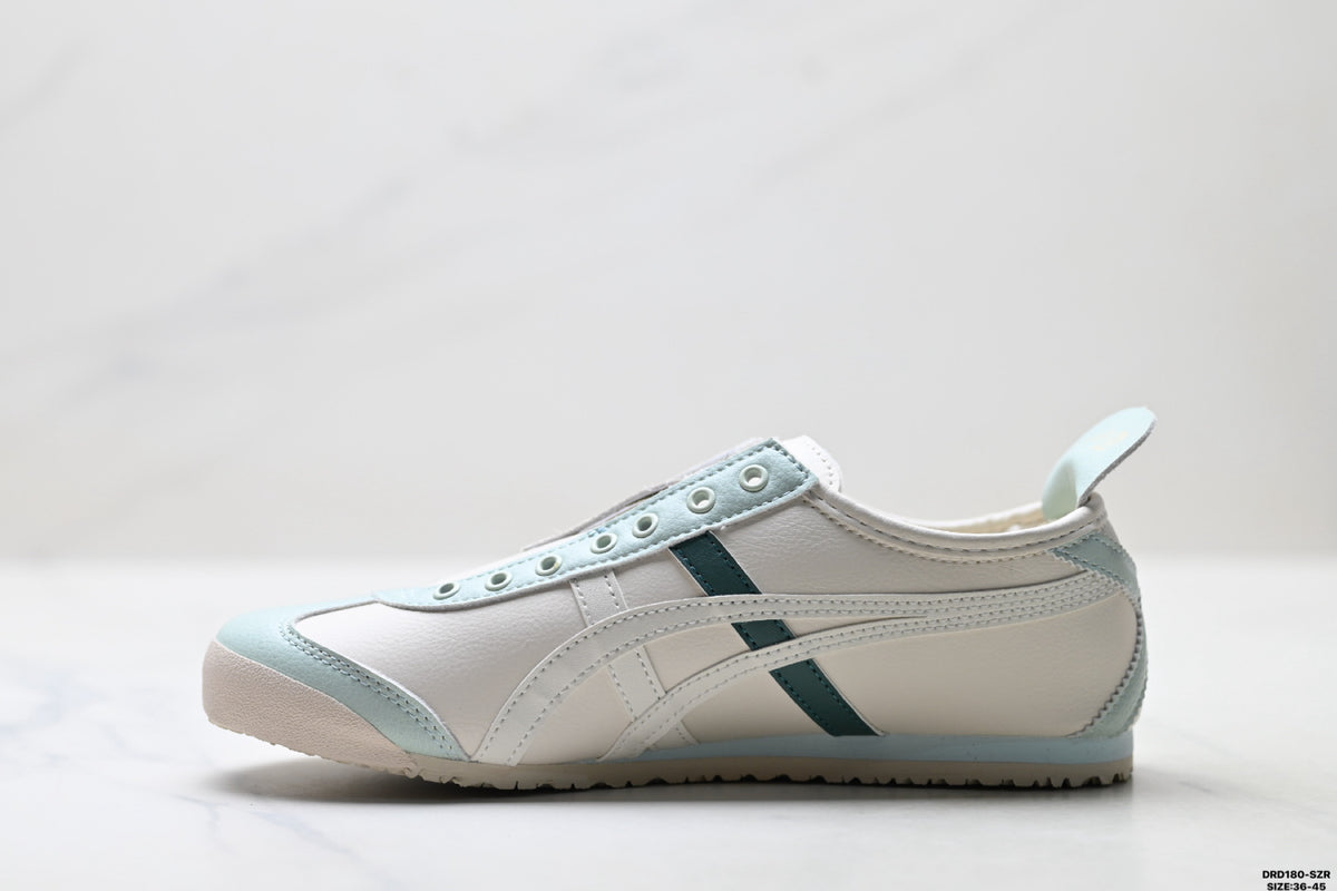 Onitsuka Tiger Retro Low Top White Light Blue Unisex Shoes Style 16 detail view 4