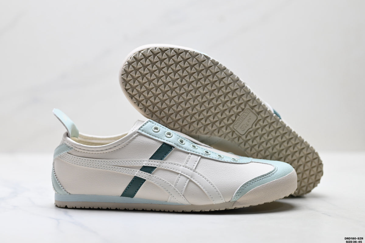 Onitsuka Tiger Retro Low Top White Light Blue Unisex Shoes Style 16 detail view 6