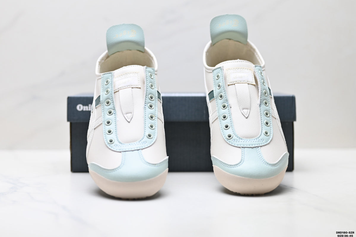 Onitsuka Tiger Retro Low Top White Light Blue Unisex Shoes Style 16 detail view 8