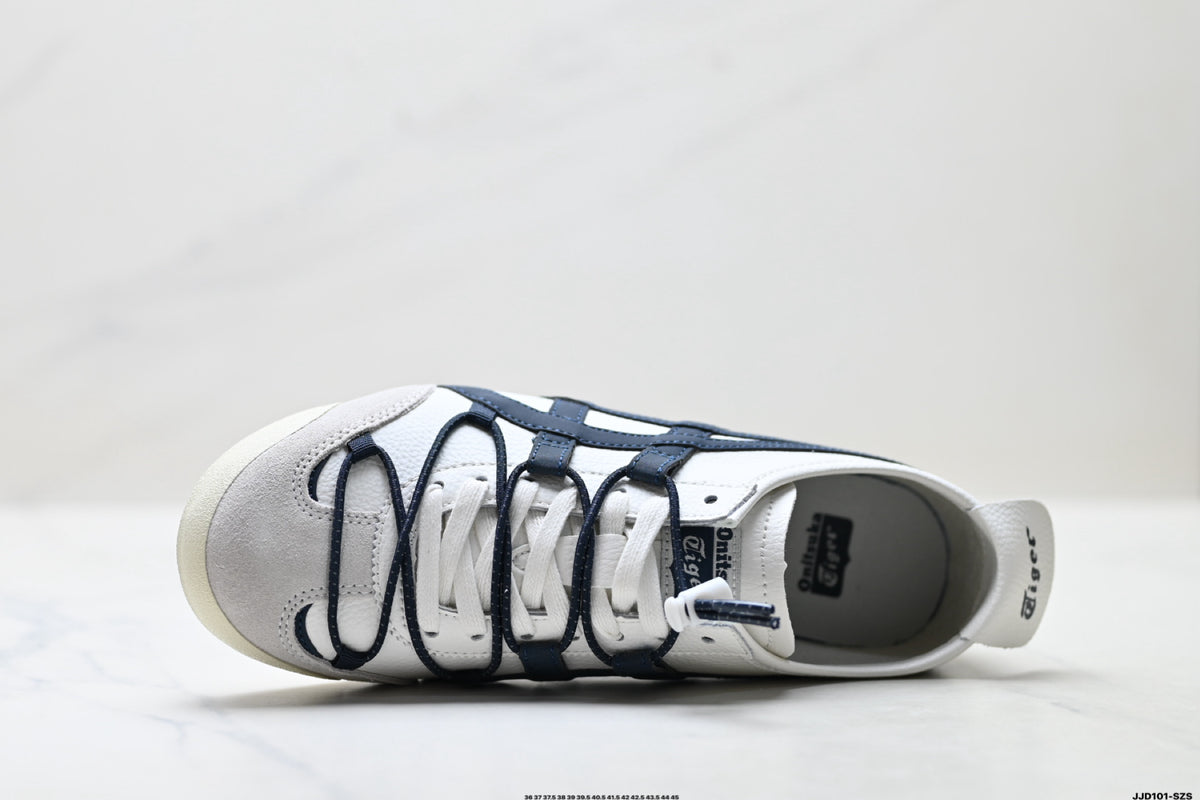 Onitsuka Tiger Retro Low Top White Navy Rope Lace Unisex Shoes Style 13 detail view 3