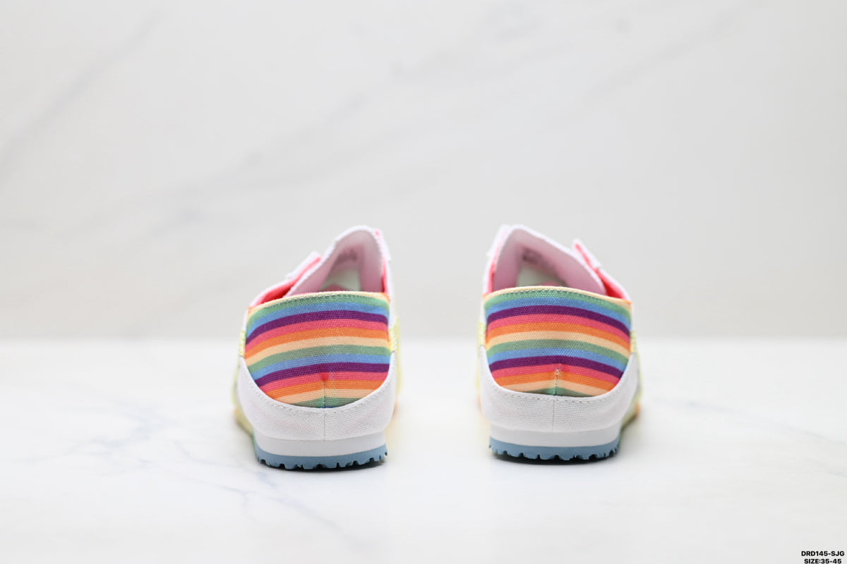 Onitsuka Tiger Retro Low Top White Pastel Rainbow Unisex Shoes Style 04 detail view 7