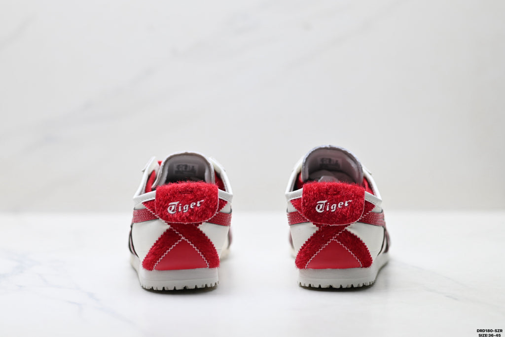 Onitsuka Tiger Retro Low Top White Red Unisex Shoes Style 17 detail view 7