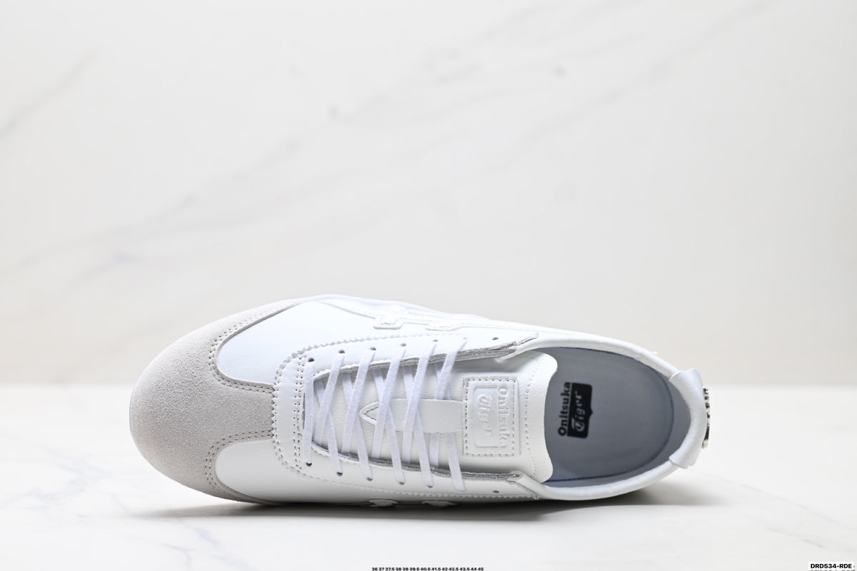 Onitsuka Tiger Low Profile Runner White Tonal Unisex Shoes Style 35 detail view 3
