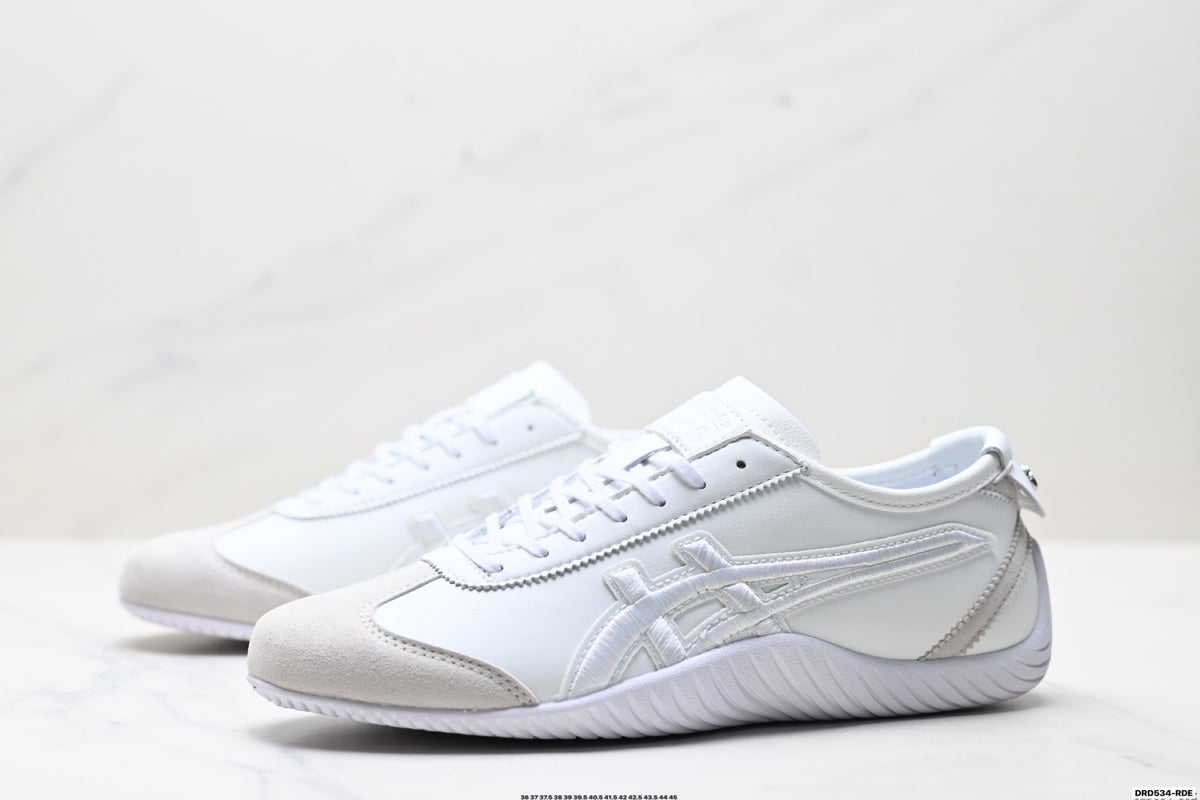 Onitsuka Tiger Low Profile Runner White Tonal Unisex Shoes Style 35 detail view 5