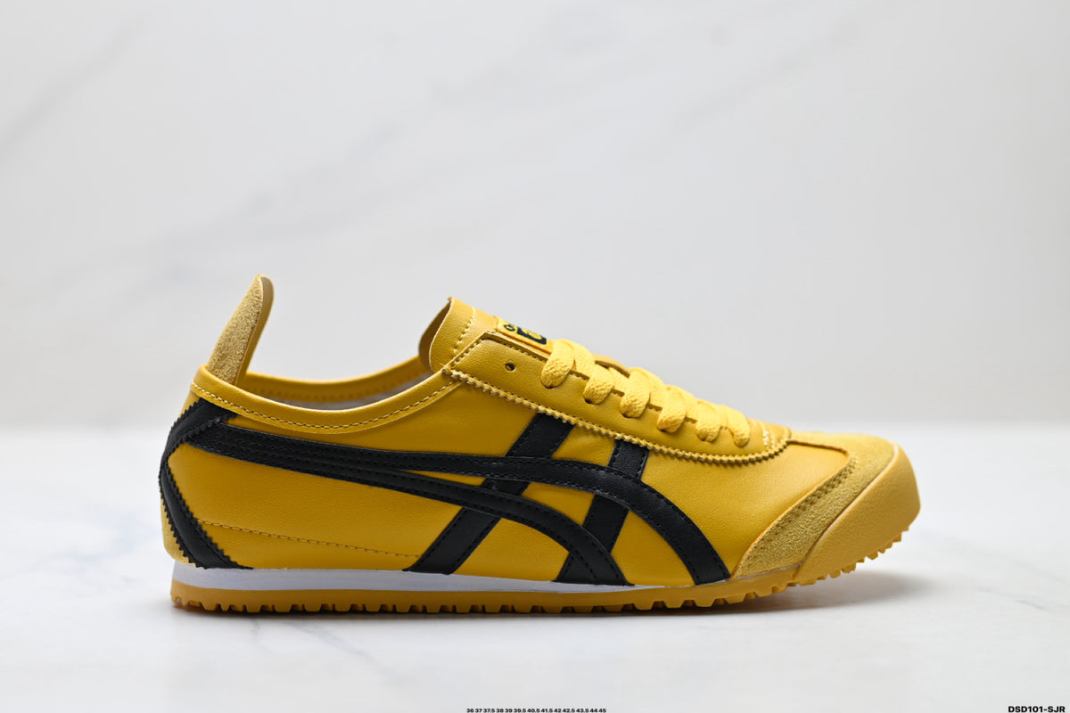 Onitsuka Tiger Retro Low Top Yellow Black Unisex Shoes Style 07 detail view 2