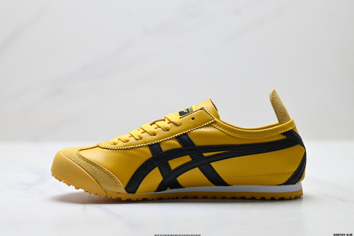 Onitsuka Tiger Retro Low Top Yellow Black Unisex Shoes Style 07 detail view 4