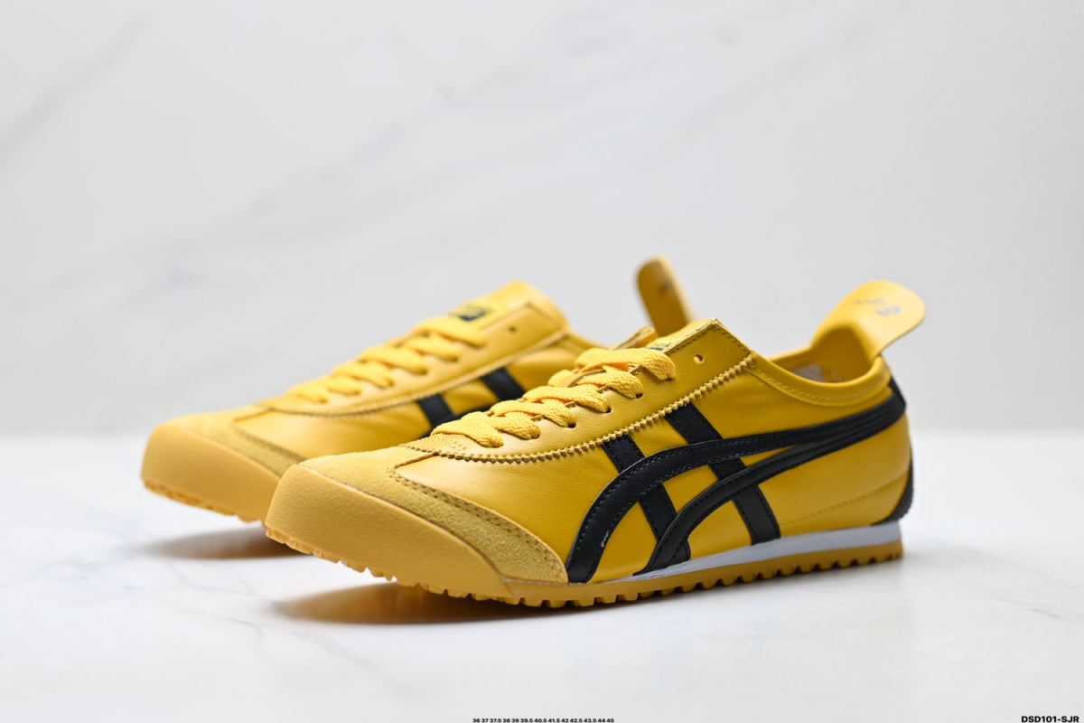 Onitsuka Tiger Retro Low Top Yellow Black Unisex Shoes Style 07 detail view 5