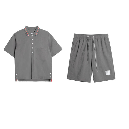 Seersucker short sleeve set THOM TREND