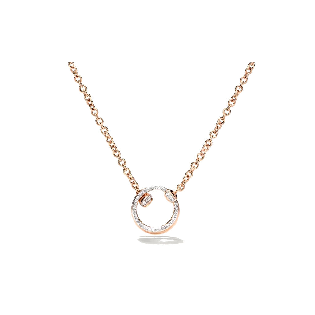 Pomellato Style Together Knot Cubic Zirconia Necklace front product view