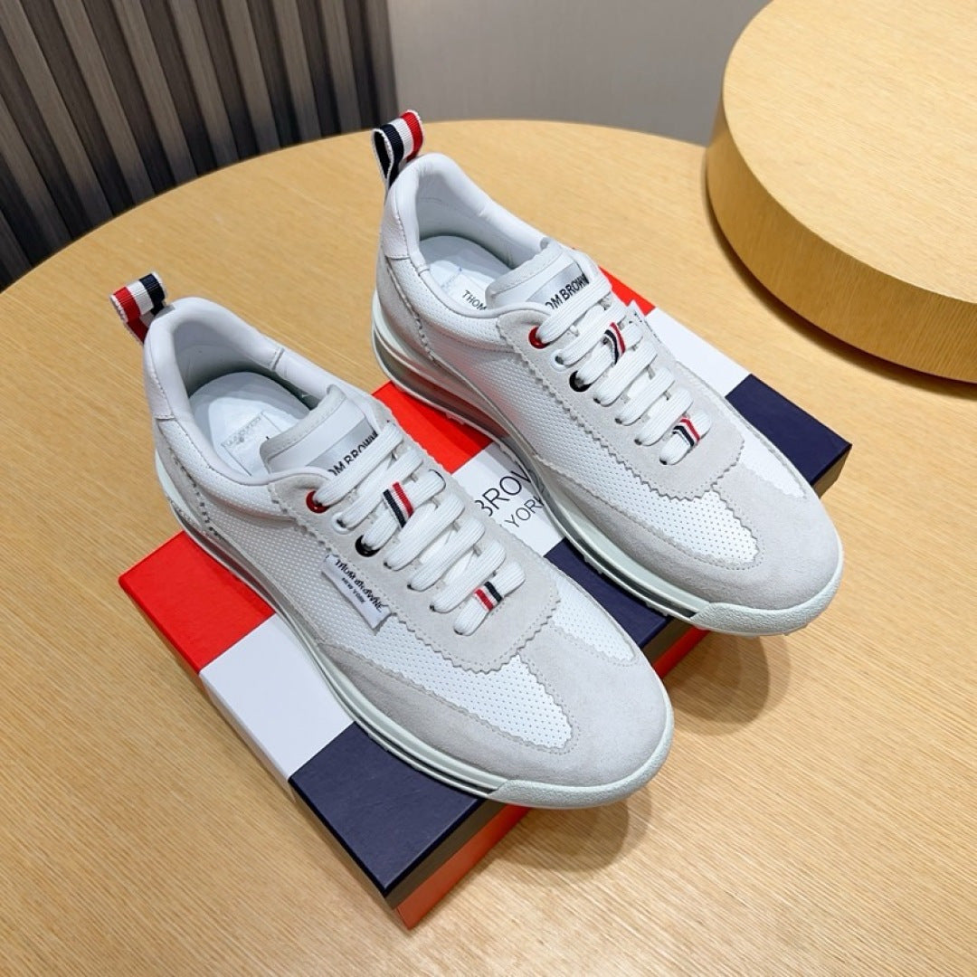 Thom Browne Men’s Grey White Performance Runner Sneakers – product detail view 2