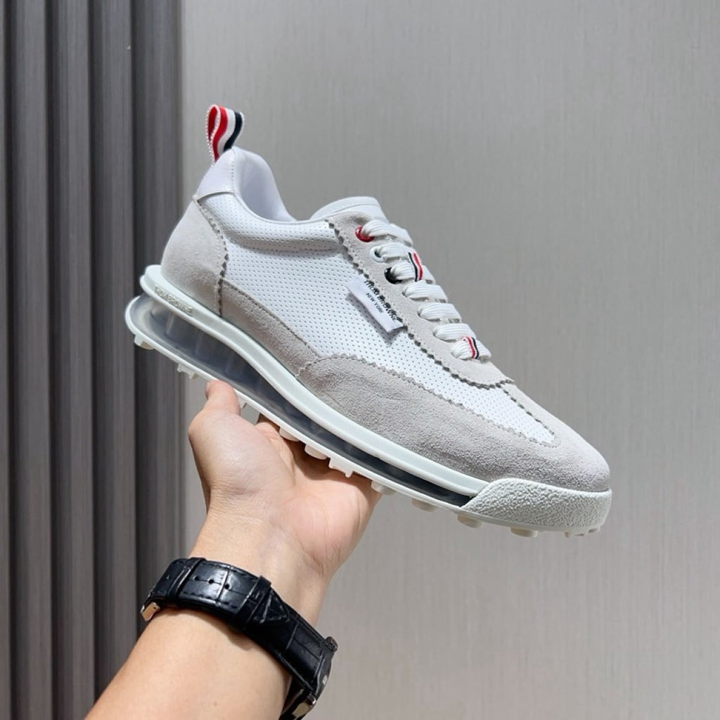 Thom Browne Men’s Grey White Performance Runner Sneakers – product detail view 3