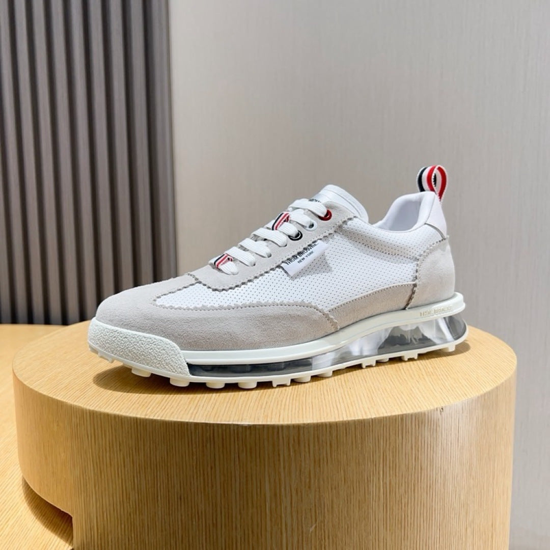 Thom Browne Men’s Grey White Performance Runner Sneakers – product detail view 5