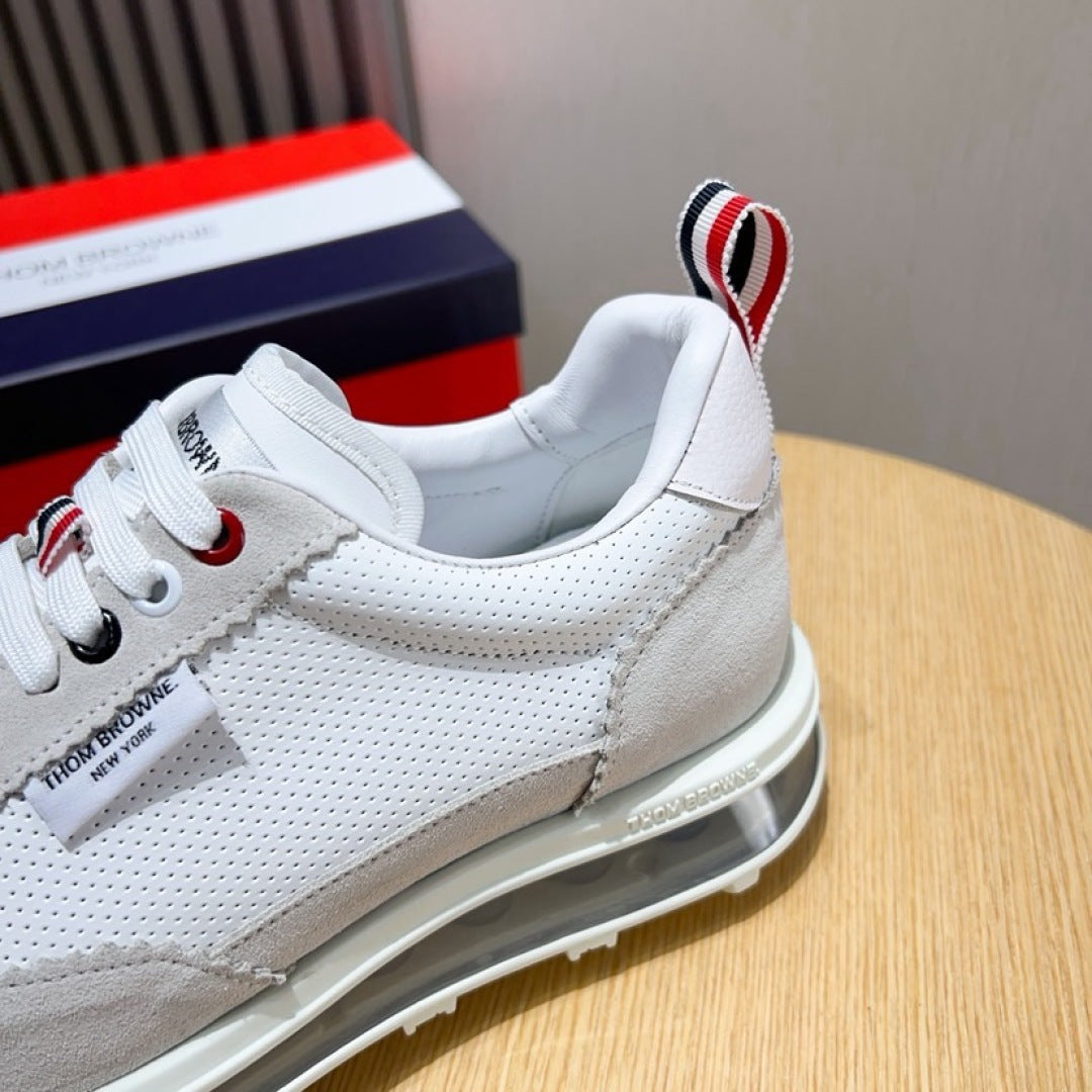 Thom Browne Men’s Grey White Performance Runner Sneakers – product detail view 6