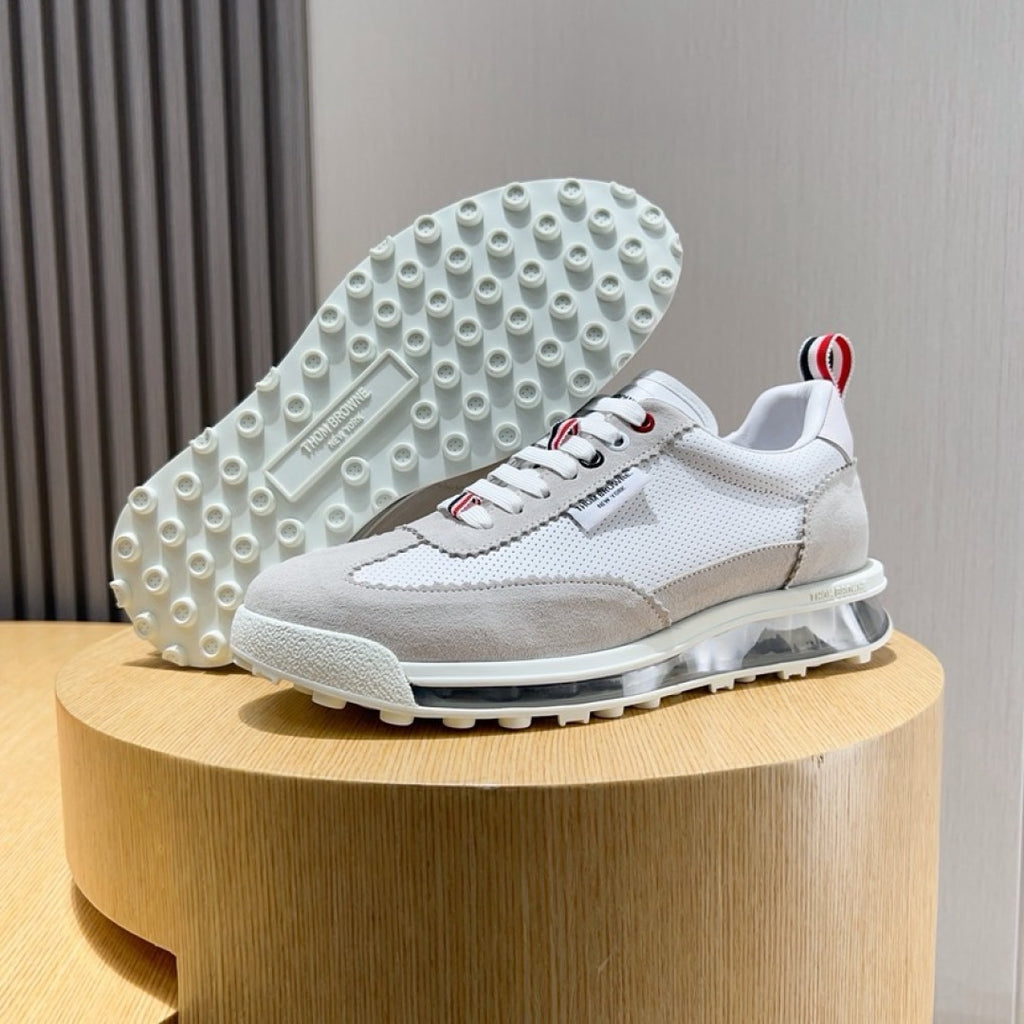 Thom Browne Men’s Grey White Performance Runner Sneakers – product detail view 7