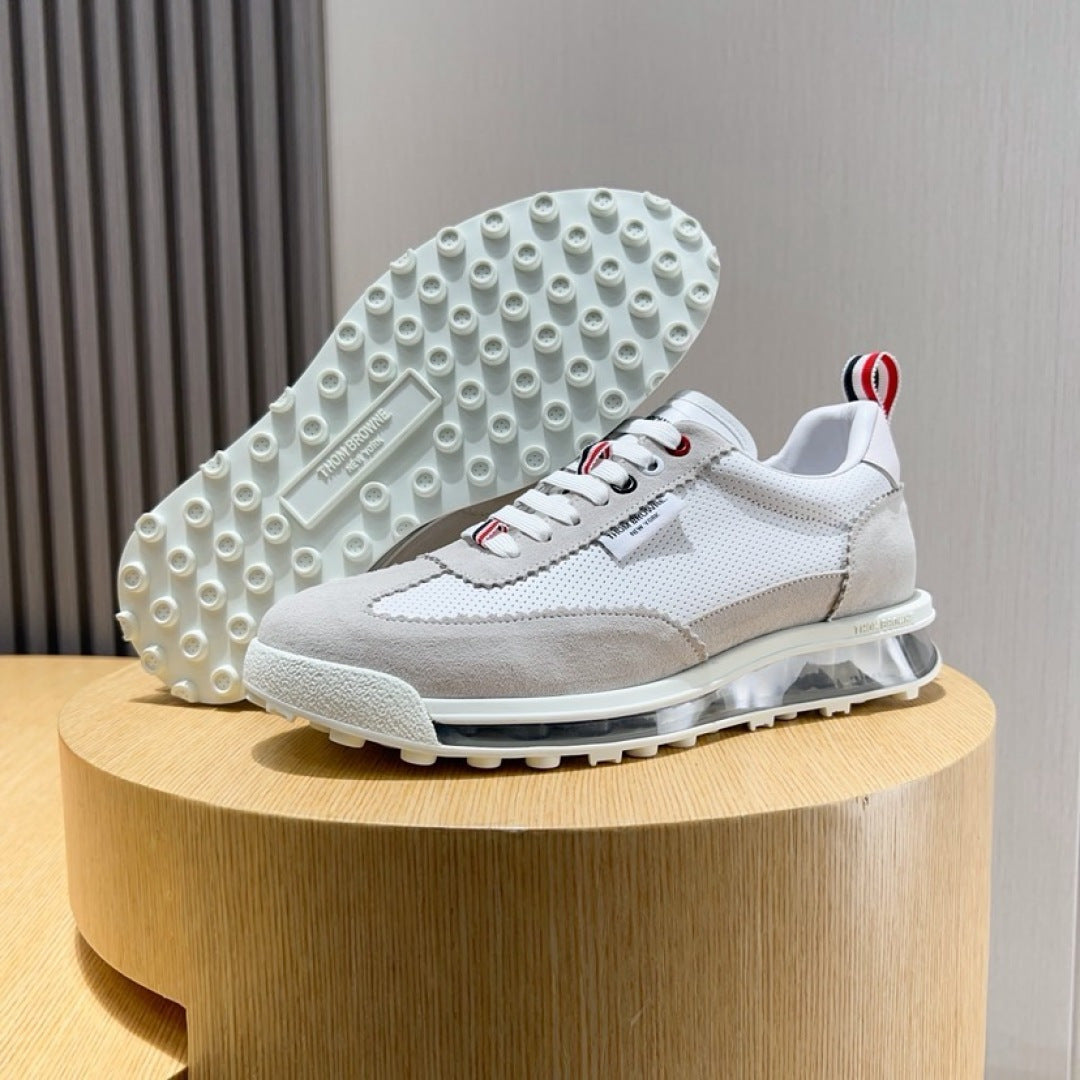 Thom Browne Men’s Grey White Performance Runner Sneakers – product detail view 7