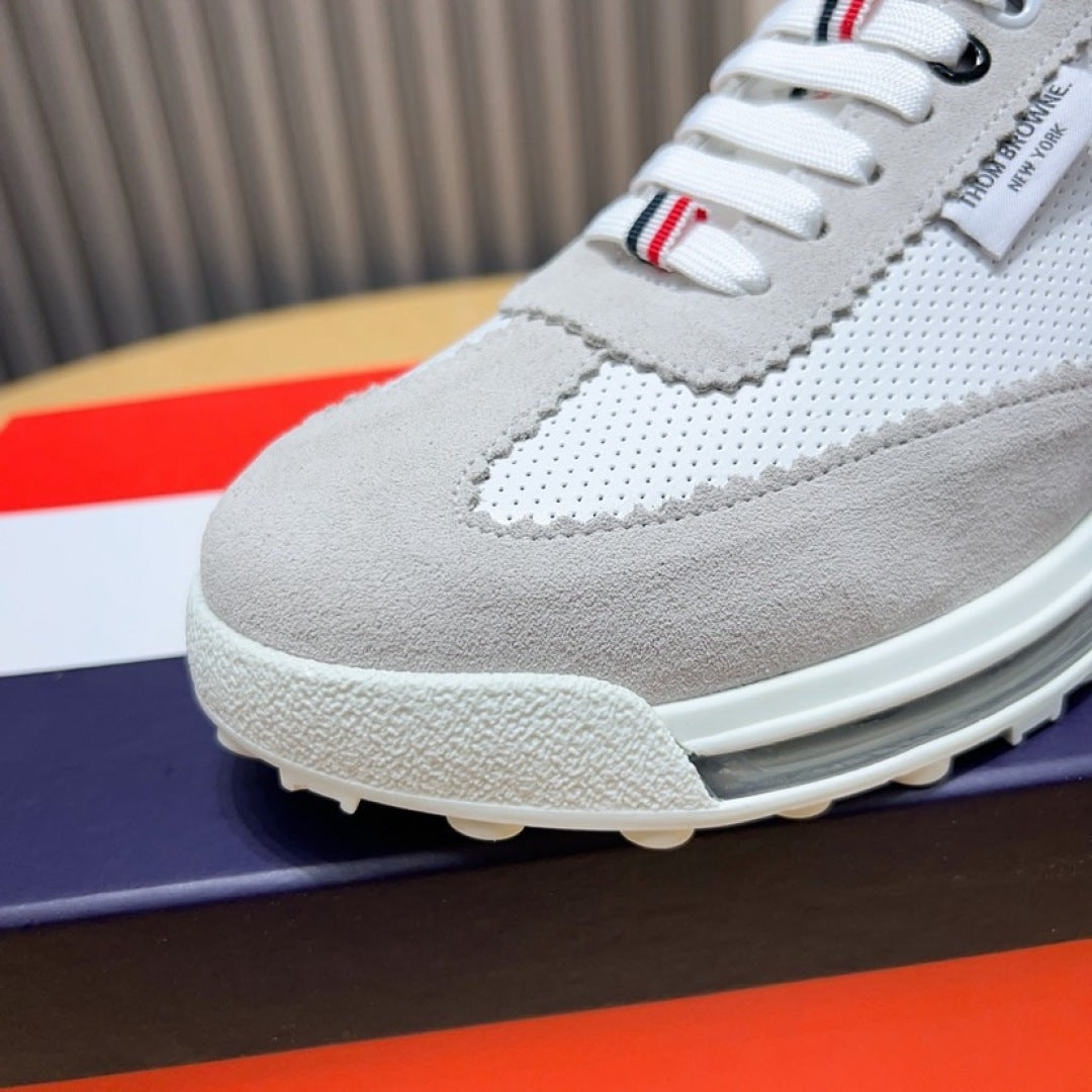 Thom Browne Men’s Grey White Performance Runner Sneakers – product detail view 8