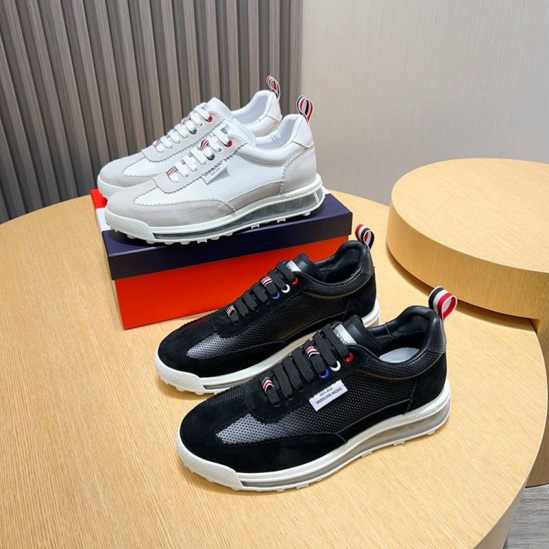 Thom Browne Men’s Grey White Performance Runner Sneakers – product detail view 9
