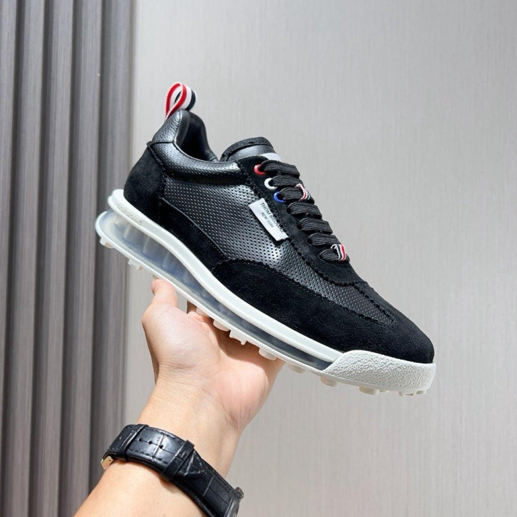 Thom Browne Men’s Black White Performance Runner Sneakers – product detail view 3