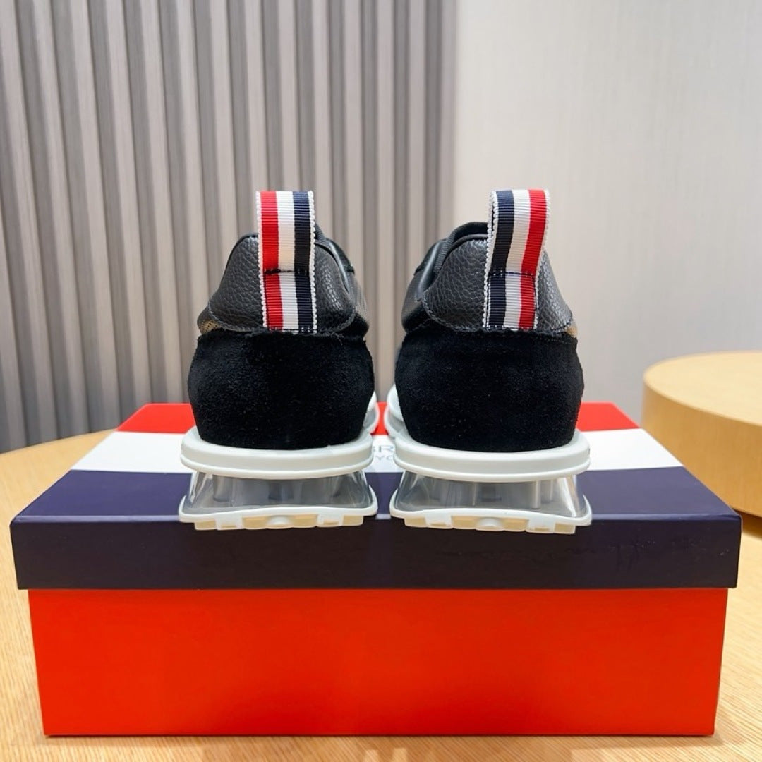 Thom Browne Men’s Black White Performance Runner Sneakers – product detail view 4