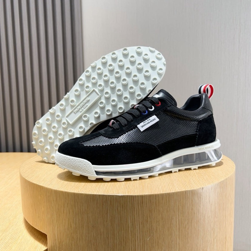 Thom Browne Men’s Black White Performance Runner Sneakers – product detail view 7