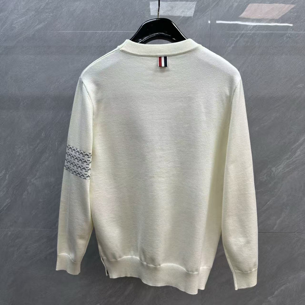 Thom Browne Fair Isle Dachshund Jacquard Crewneck Sweater detail view 3