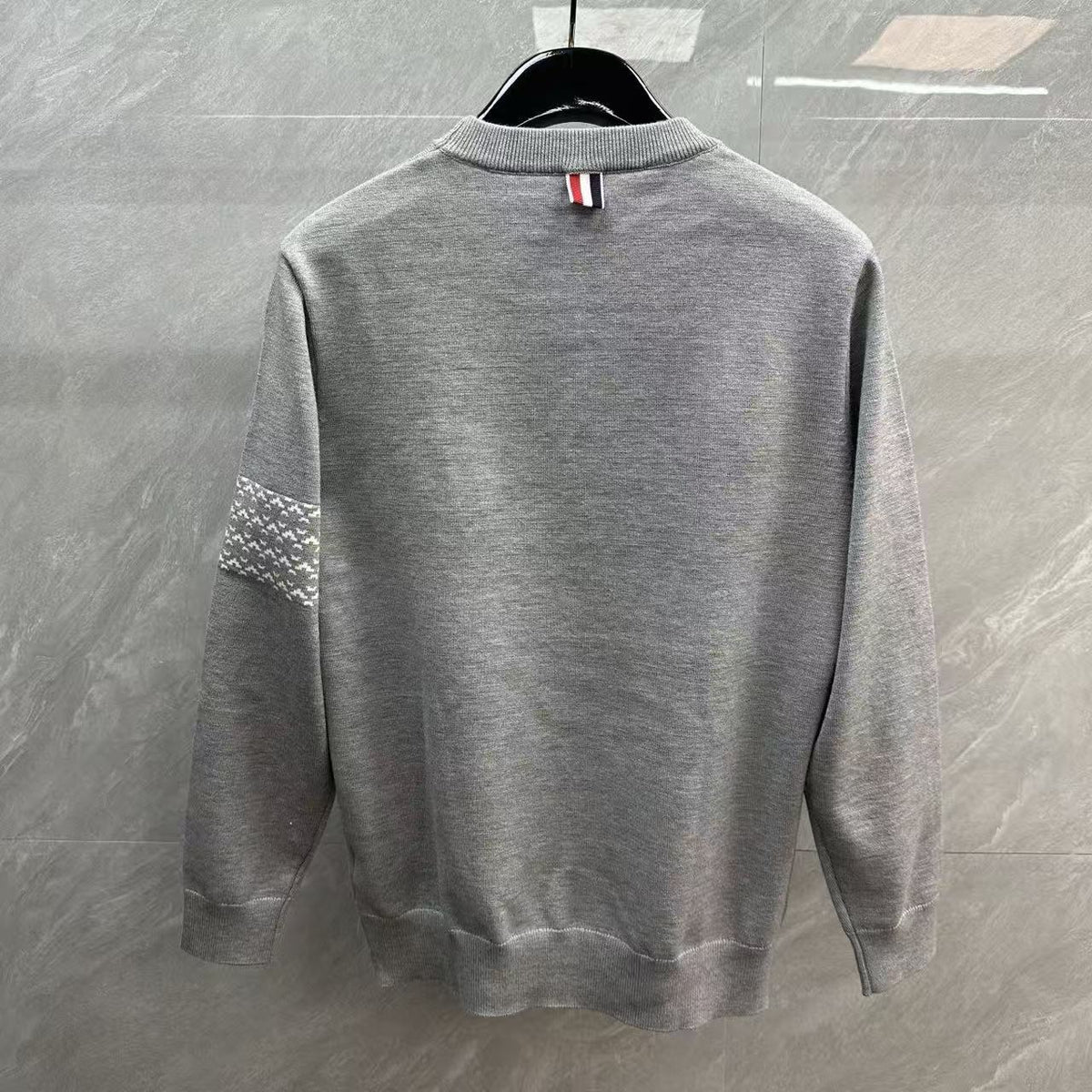 Thom Browne Fair Isle Dachshund Jacquard Crewneck Sweater detail view 5