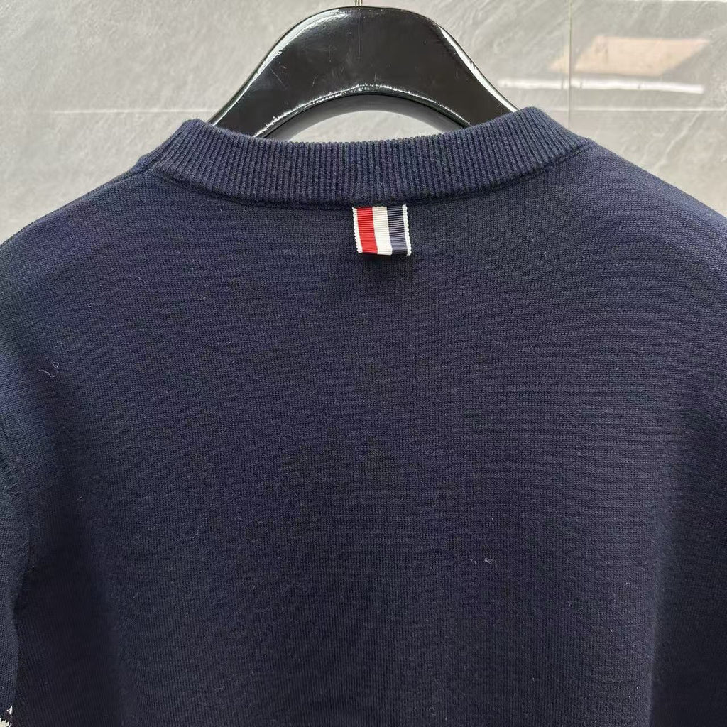 Thom Browne Fair Isle Dachshund Jacquard Crewneck Sweater detail view 9
