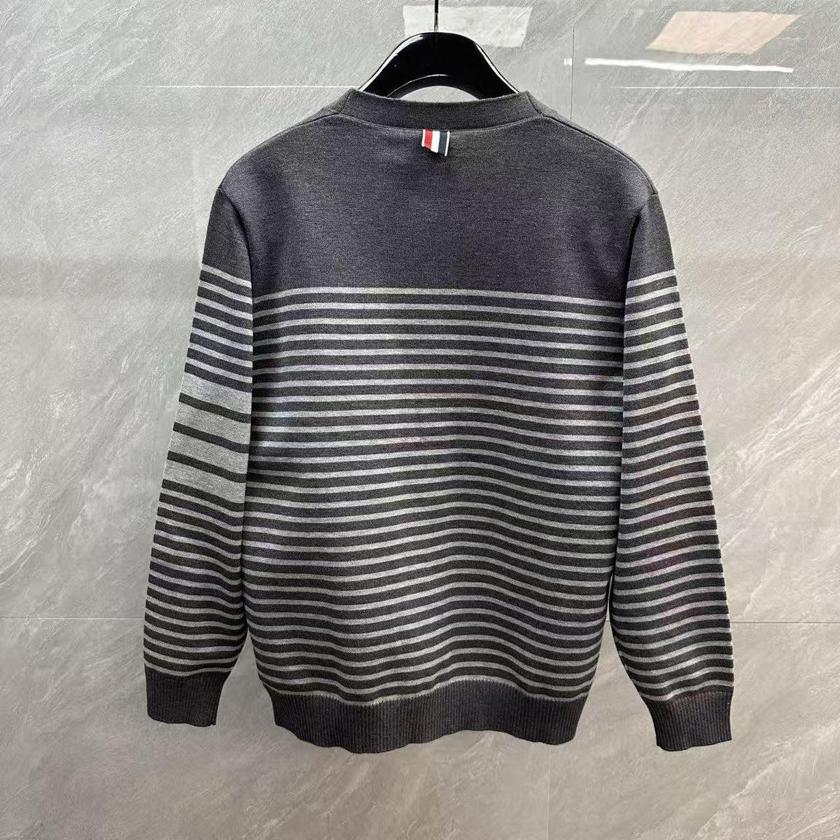 Thom Browne Interval Stripe Contrast Knit Cardigan detail view 7