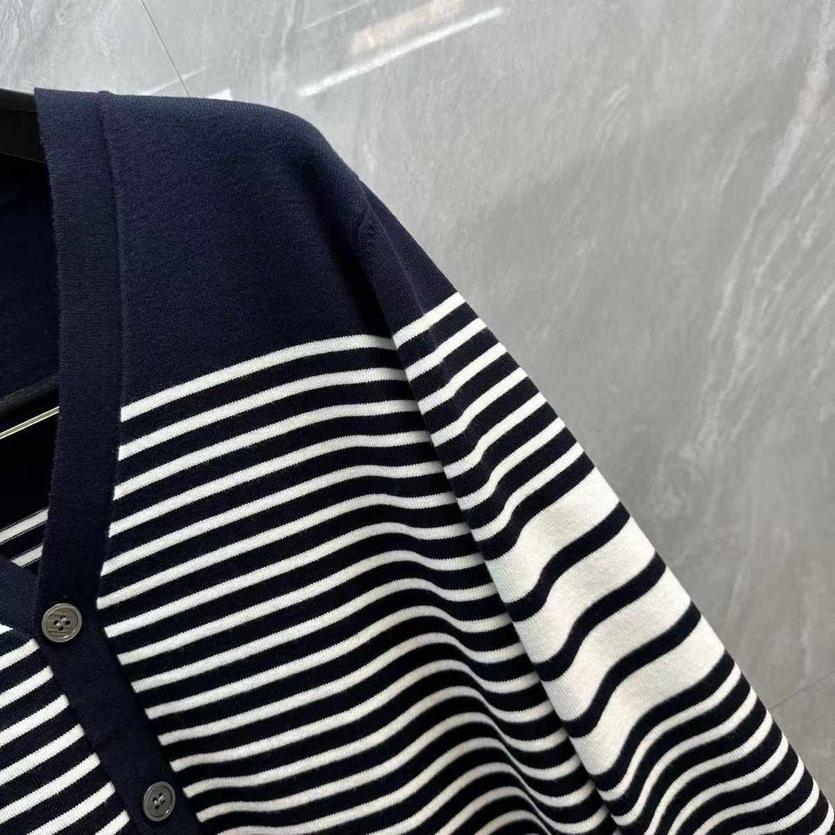 Thom Browne Interval Stripe Contrast Knit Cardigan detail view 10
