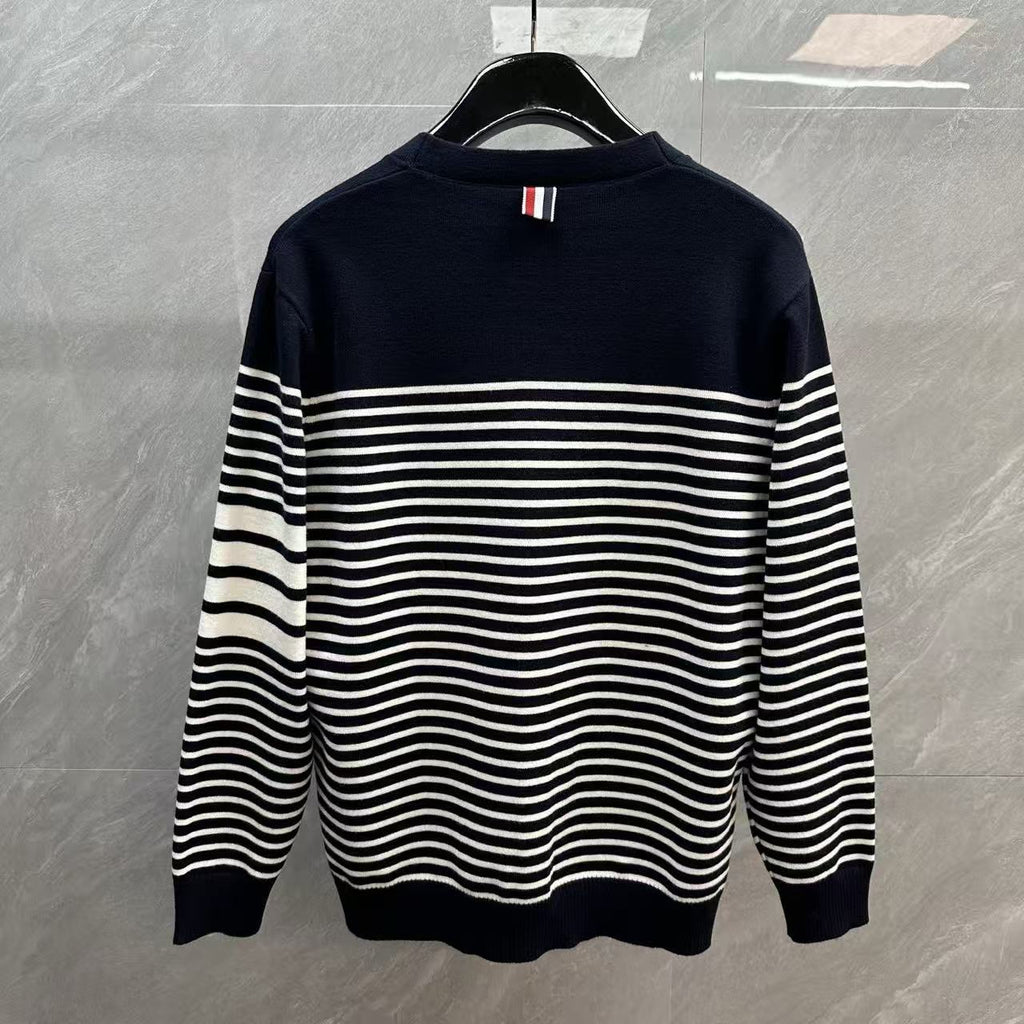 Thom Browne Interval Stripe Contrast Knit Cardigan detail view 14