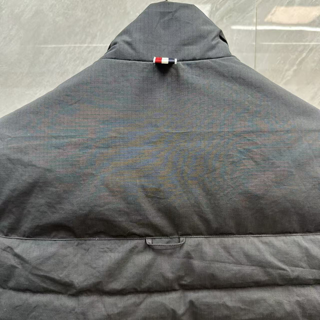 Thom Browne Four-Stripe Stand-Collar Down Vest detail view 11