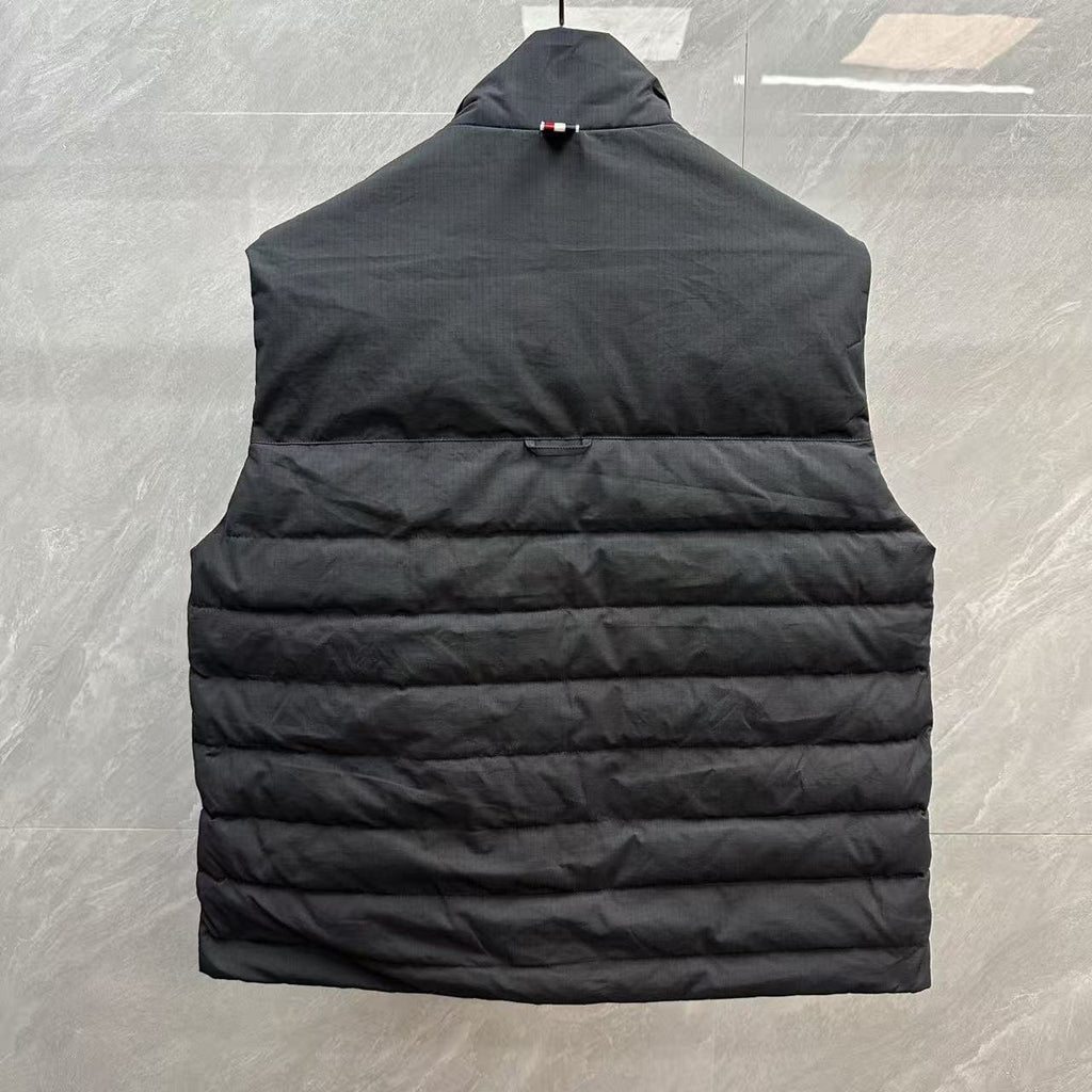 Thom Browne Four-Stripe Stand-Collar Down Vest detail view 12