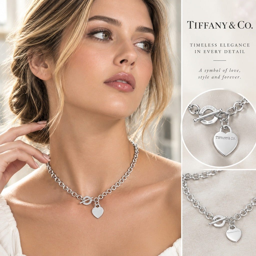 Tiffany & Co. Chunky Chain Heart Necklace detail 1