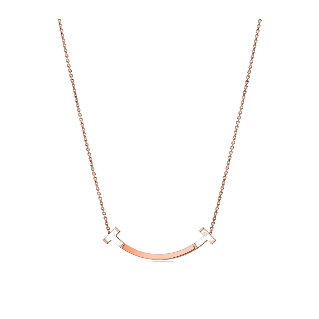Tiffany Style Smile 18K Gold-Plated Necklace front product view
