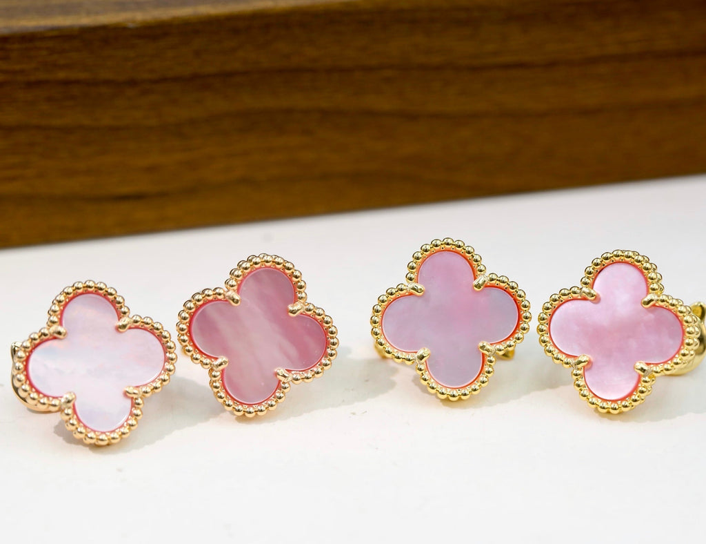 Van Cleef & Arpels-Style Clover Stud Earrings detail 2