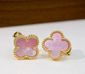 Van Cleef & Arpels-Style Clover Stud Earrings