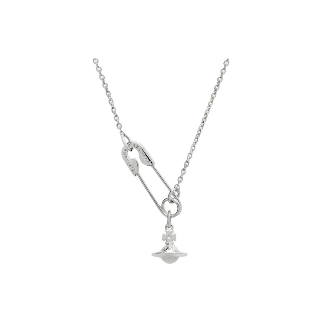 Vivienne Westwood Style 3D Orb Safety Pin Necklace detail 4