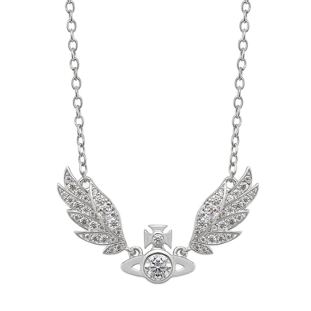 Vivienne Westwood Style Angel Wing Orb Necklace detail 4