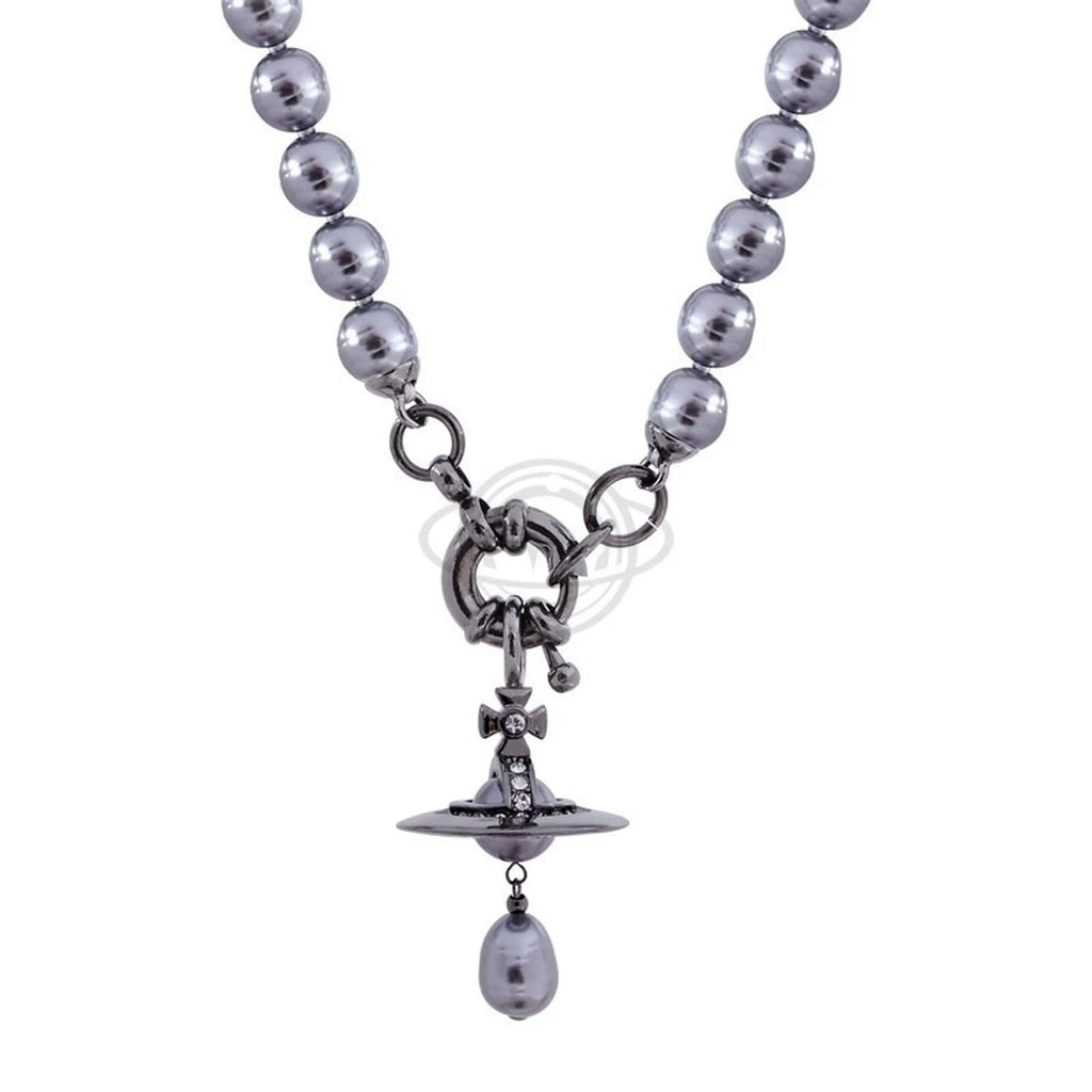 Vivienne Westwood Style Baroque Pearl Orb Necklace detail 4
