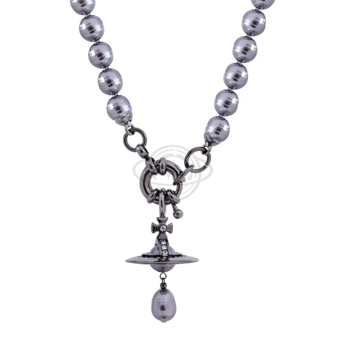 Vivienne Westwood Style Baroque Pearl Orb Necklace detail 4