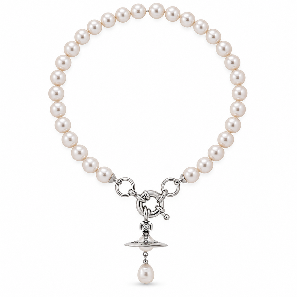 Vivienne Westwood Style Baroque Pearl Orb Necklace main product image