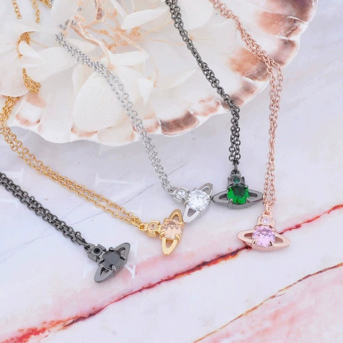 Vivienne Westwood Style Crystal Orb Choker Necklace detail 1