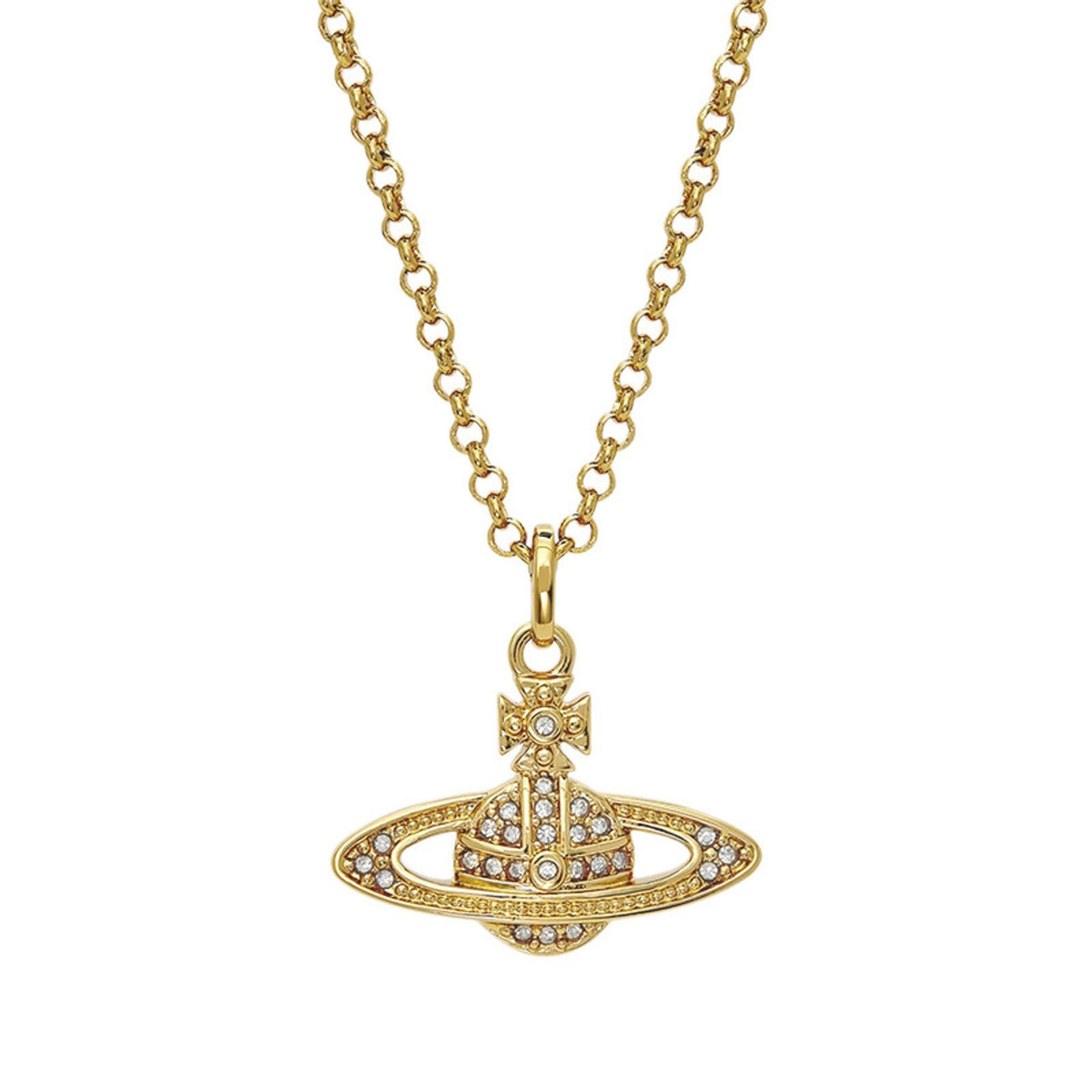 Vivienne Westwood Style Layered Chain Orb Necklace detail 6