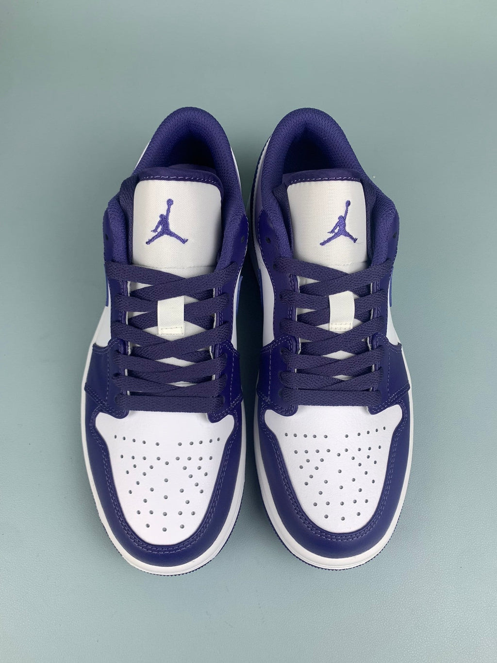 Air Jordan 1 Low White/Purple 553558-515 Unisex Sneakers detail view 4