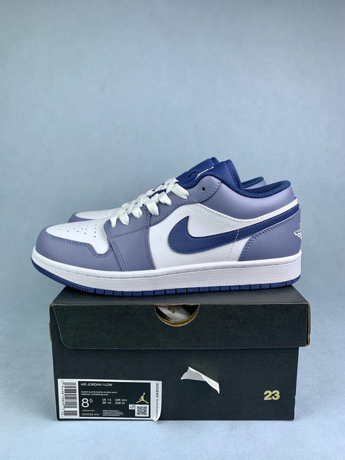 Air Jordan 1 Low Navy Blue 553558-414 Unisex Sneakers detail view 2